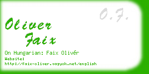 oliver faix business card